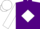 Silk - Purple body, white diamond, white arms, white cap
