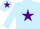 Silk - Light blue, purple star, purple star on cap