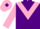Silk - Purple body, pink chevron, pink arms, purple chevron, pink cap, purple diamond