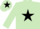 Silk - Light green, black star and star on cap, Light Green sleeves