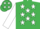 Silk - Emerald green, white stars, white sleeves, em green cap, white stars