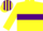 Silk - Yellow, purple hoop, purple armlet, striped cap