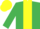 Silk - Emerald green, yellow stripe, emerald green sleeves, yellow cap
