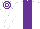 Silk - WHITE, purple panel, hooped cap