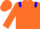 Silk - Orange, blue circled 'B', blue epaulets, orange cap