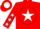 Silk - Red, Red  Star in White disc, White Stars on Sleeves