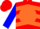 Silk - Red, Red C in Orange disc, Orange Chevrons on Blue Sleeves