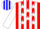 Silk - Red, White Stripes, White Stars on Blue Block, White Stripes on Sleeves, Bl