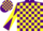Silk - Purple and Yellow check, diabolo on sleeves