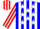 Silk - Blue, White Stars, Red and White Stripes, Red and Whit
