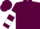 Silk - Maroon, White 'HM' in 'S', White Bars on Sleeves