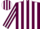 Silk - Maroon with white stripes