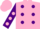 Silk - Pink, Purple spots, Purple sleeves, Pink spots
