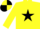 Silk - Yellow, Black star, Yellow sleeves, quartered cap
