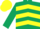 Silk - Dark Green, Yellow Chevrons, Yellow And Dark Green Diablo On Sleeves, Yellow Cap