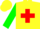 Silk - Yellow, Red Cross, Green Sleeves