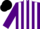 Silk - Purple and white stripes, black velvet cap gold tassell