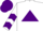 Silk - White, purple triangle, purple chevrons on sleeves, purple cap