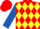Silk - Red and Yellow diamonds, Royal Blue sleeves