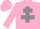 Silk - Pink body, grey cross of lorraine, pink arms, pink cap