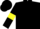 Silk - Black body, yellow shoulders, black arms, yellow armlets, black cap