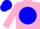 Silk - Pink body, blue disc, pink arms, blue cap