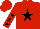 Silk - Red body, black star, red arms, black stars, red cap