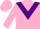 Silk - Pink body, purple chevron, pink arms, purple chevron, pink cap, purple striped