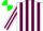 Silk - White body, maroon striped, white arms, maroon striped, grey cap, green quartered