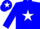 Silk - Soft blue body, white star, soft blue arms, soft blue cap, white star