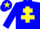 Silk - Blue body, yellow cross of lorraine, blue arms, blue cap, yellow star