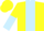 Silk - Yellow, black bps on light blue panel, yellow and light blue halved sleeves, yellow cap