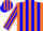 Silk - Orange with blue stripes