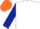 Silk - White body, dark blue arms, orange cap