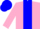 Silk - Pink body, blue strip, pink arms, blue hooped, blue cap