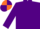 Silk - Purple, purple sleeves, orange hoops, quartered cap