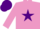 Silk - Mauve, purple star, mauve sleeves, purple cap