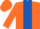 Silk - Orange, Royal Blue Stripe, Orange sleeves and cap