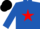 Silk - Royal blue, red star, ROYAL BLUE SLEEVES, black cap