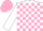 Silk - White and Pink check, Pink cap