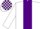 Silk - White, Purple Stripe, white sleeves, Check Cap