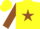 Silk - Yellow, brown star and sleeves, yellow cap