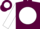 Silk - Maroon, maroon 'b' on white disc, maroon band on white sleeves