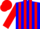 Silk - Blue, red stripes, red sleeves, red cap