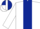Silk - White, dark blue stripe, dark blue and white quartered cap, white sleeves