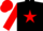 Silk - Black, red star, black 'dg', red sleeves, red cap