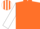 Silk - Orange, white torch, orange stripes on white sleeves