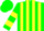 Silk - Green, yellow stripes, yellow bars on sleeves, green cap
