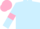 Silk - Light blue, pink armlets, pink cap