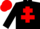 Silk - Black, Red Cross of Lorraine, Red cap